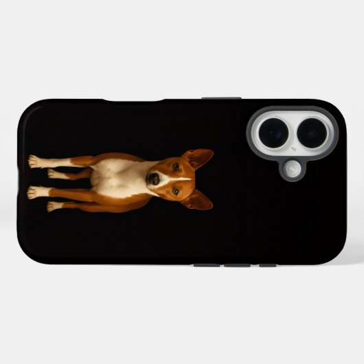 Black 4 Luxe iPhone 16 Mate, Classy Basenji Dog Case-Mate iPhoneケース (裏面 (横))
