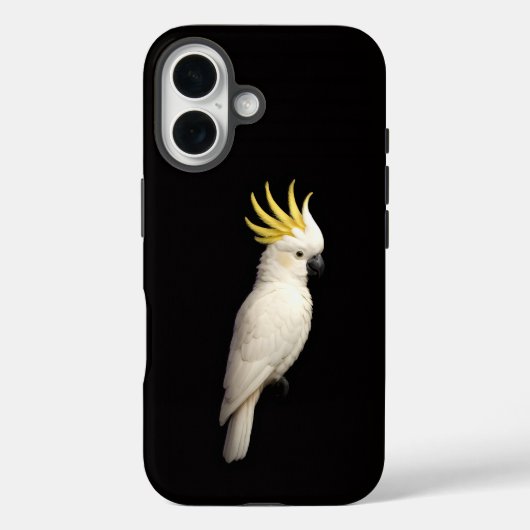 Black 4 Luxe iPhone 16 Mate, Crested Cockatoo Case-Mate iPhoneケース (裏面)