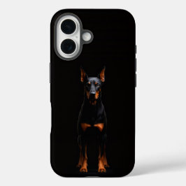 Black 4 Luxe iPhone 16 Mate, Guardian Doberman Dog iPhone 16ケース