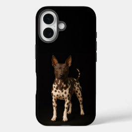 Black 4 Luxe iPhone 16 Mate, Hairless Terrier Dog iPhone 16ケース