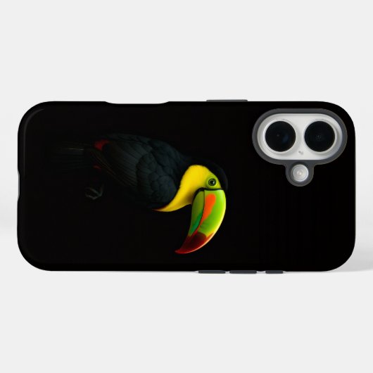 Black 4 Luxe iPhone 16 Mate, Keel Billed Tucan Case-Mate iPhoneケース (裏面 (横))
