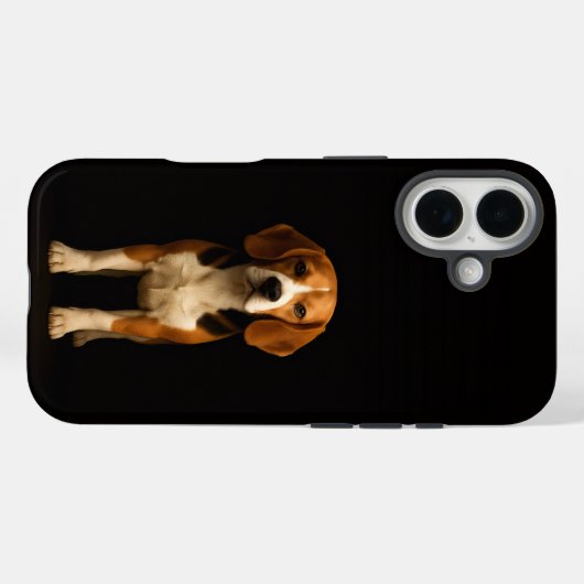 Black 4 Luxe iPhone 16 Mate, Kind Beagle Case-Mate iPhoneケース (裏面 (横))