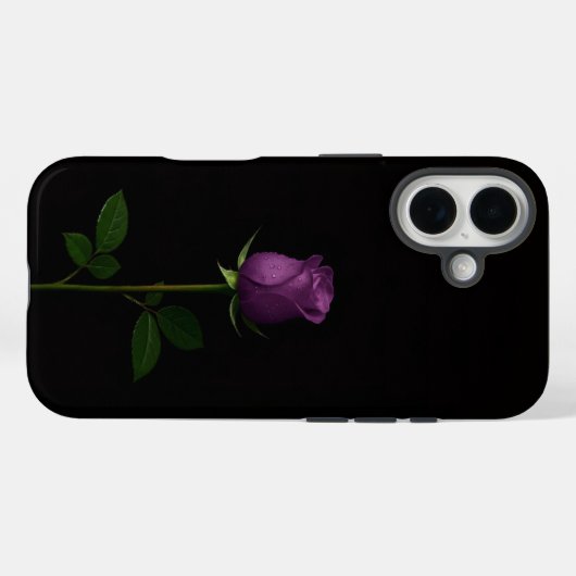 Black 4 Luxe iPhone 16 Mate, Royal Violet Rose Case-Mate iPhoneケース (裏面 (横))