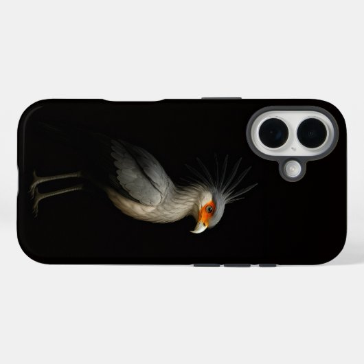 Black 4 Luxe iPhone 16 Mate, Secretarybird Case-Mate iPhoneケース (裏面 (横))