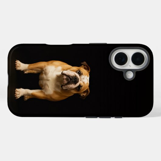 Black 4 Luxe iPhone 16 Mate, Stamina Bulldog Case-Mate iPhoneケース (裏面 (横))