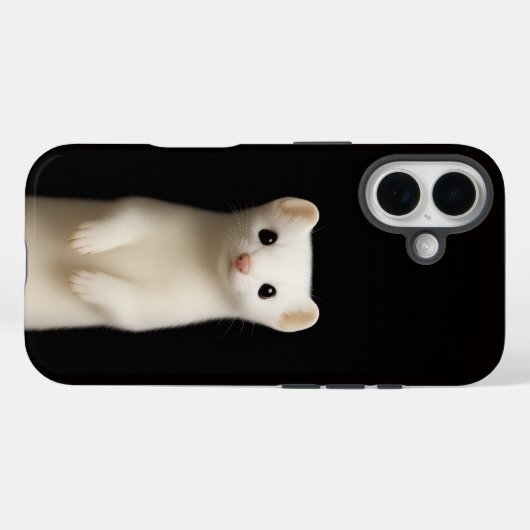 Black 4 Luxe iPhone 16 Mate, Stylish Ermine Case-Mate iPhoneケース (裏面 (横))