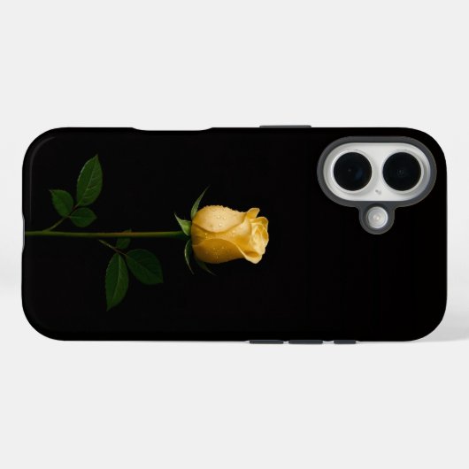 Black 4 Luxe iPhone 16 Mate, Sunlite Yellow Rose Case-Mate iPhoneケース (裏面 (横))