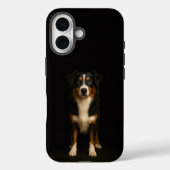 Black 4 Luxe iPhone 16 Mate, Wise Aussie Shepherd  Case-Mate iPhoneケース (裏面)