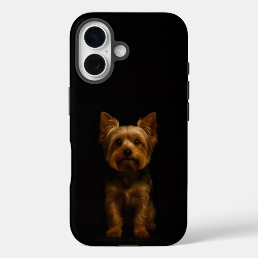 Black 4 Luxe iPhone 16 Mate, Yorkshire Terrier Case-Mate iPhoneケース (裏面)