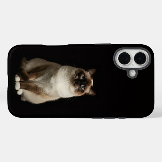 Black 4 Luxe iPhone 16 Plus, Birmanese Cat Case-Mate iPhoneケース (裏面 (横))