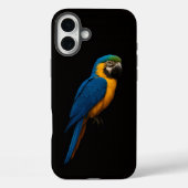 Black 4 Luxe iPhone 16 Plus, Blue Yellow Macaw Case-Mate iPhoneケース (裏面)