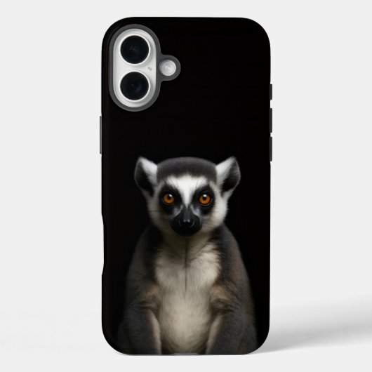 Black 4 Luxe iPhone 16 Plus, Gentle Lemur Case-Mate iPhoneケース (裏面)