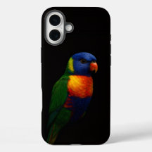 Black 4 Luxe iPhone 16 Plus, Lorikeet Parrot