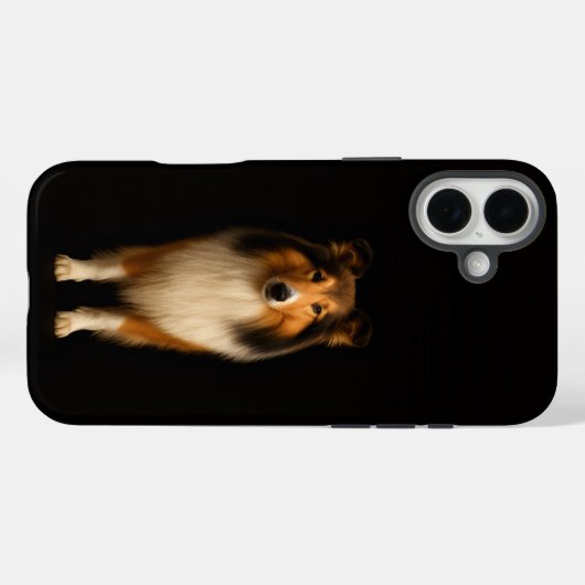 Black 4 Luxe iPhone 16 Plus, Loyal Collie Dog Case-Mate iPhoneケース (裏面 (横))