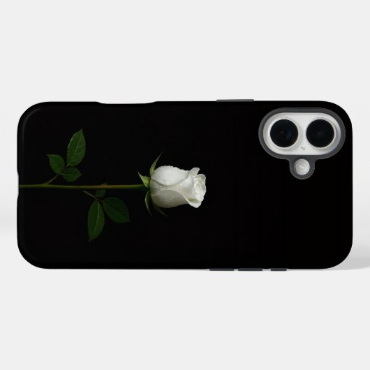 Black 4 Luxe iPhone 16 Plus, Pure White Rose Case-Mate iPhoneケース (裏面 (横))