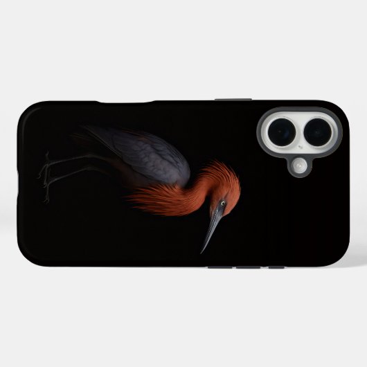 Black 4 Luxe iPhone 16 Plus, Reddish Egret Case-Mate iPhoneケース (裏面 (横))