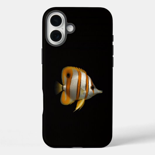 Black 4 Luxe iPhone 16 Plus, Reef Butterflyfish Case-Mate iPhoneケース (裏面)