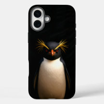 Black 4 Luxe iPhone 16 Plus, Rockhopper Penguin