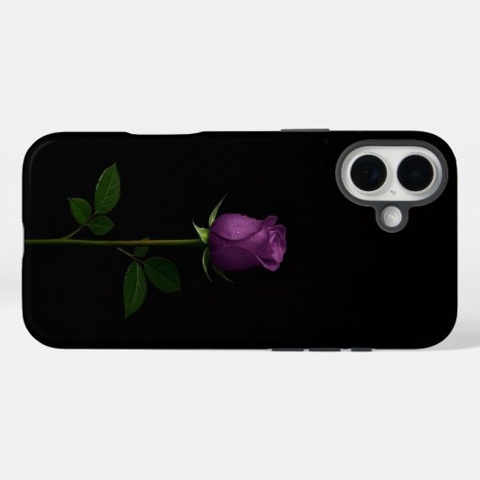 Black 4 Luxe iPhone 16 Plus, Royal Violet Rose Case-Mate iPhoneケース (裏面 (横))