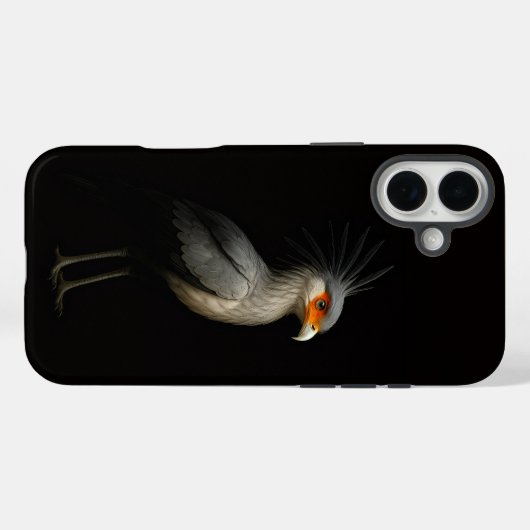 Black 4 Luxe iPhone 16 Plus, Secretarybird Case-Mate iPhoneケース (裏面 (横))