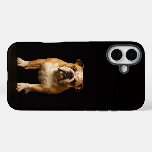 Black 4 Luxe iPhone 16 Plus, Stamina Bulldog Case-Mate iPhoneケース (裏面 (横))