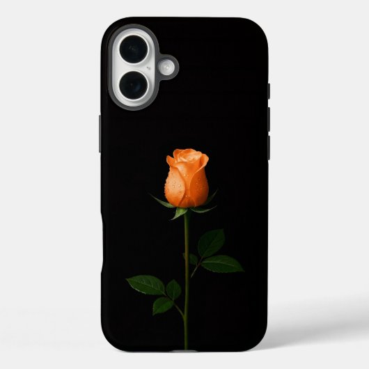 Black 4 Luxe iPhone 16 Plus, Sunset Orange Rose Case-Mate iPhoneケース (裏面)