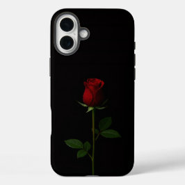 Black 4 Luxe iPhone 16 Plus, Velvet Red Rose iPhone 16 Plusケース