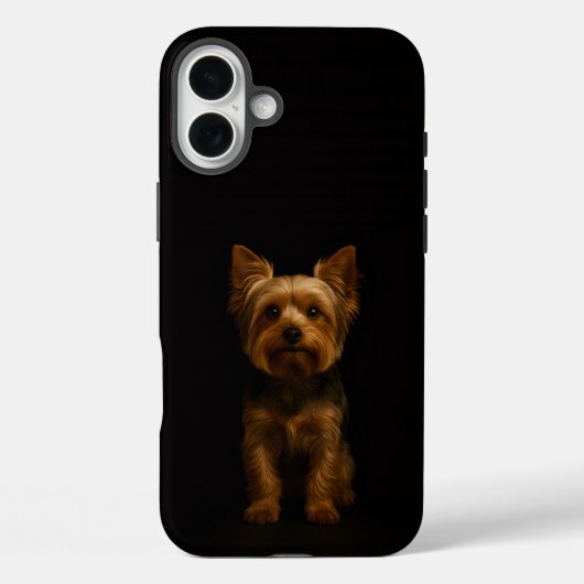 Black 4 Luxe iPhone 16 Plus, Yorkshire Terrier Case-Mate iPhoneケース (裏面)