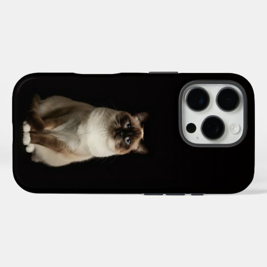 Black 4 Luxe iPhone 16 Pro, Birmanese Cat Case-Mate iPhoneケース (裏面 (横))