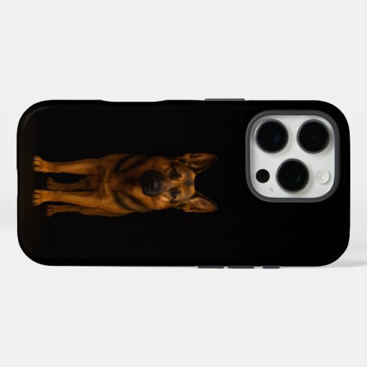 Black 4 Luxe iPhone 16 Pro, German Shepherd Case-Mate iPhoneケース (裏面 (横))