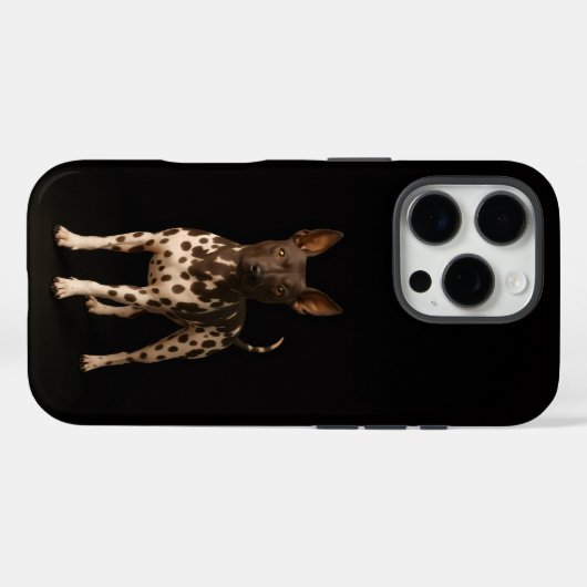 Black 4 Luxe iPhone 16 Pro, Hairless Terrier Dog Case-Mate iPhoneケース (裏面 (横))
