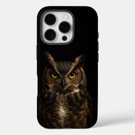Black 4 Luxe iPhone 16 Pro Mate, Golden Eye Owl iPhone 16 Proケース