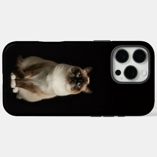 Black 4 Luxe iPhone 16 Pro Max, Birmanese Cat Case-Mate iPhoneケース (裏面 (横))