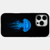 Black 4 Luxe iPhone 16 Pro Max, Blue Jellyfish Case-Mate iPhoneケース (裏面 (横))