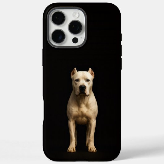 Black 4 Luxe iPhone 16 Pro Max Bold Dogo Argentino Case-Mate iPhoneケース (裏面)