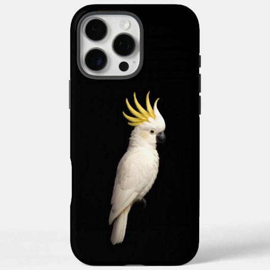 Black 4 Luxe iPhone 16 Pro Max , Crested Cockatoo Case-Mate iPhoneケース (裏面)
