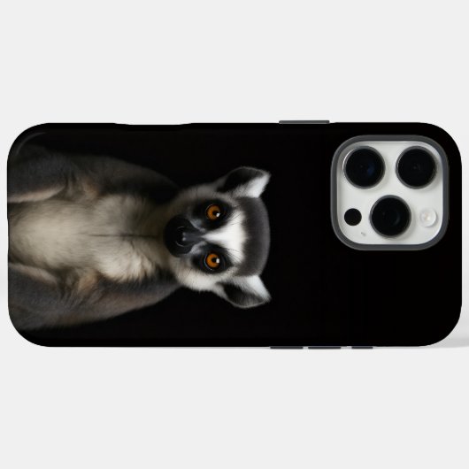 Black 4 Luxe iPhone 16 Pro Max, Gentle Lemur Case-Mate iPhoneケース (裏面 (横))