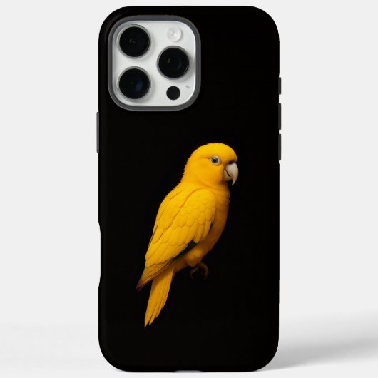Black 4 Luxe iPhone 16 Pro Max, Golden Parakeet Case-Mate iPhoneケース (裏面)