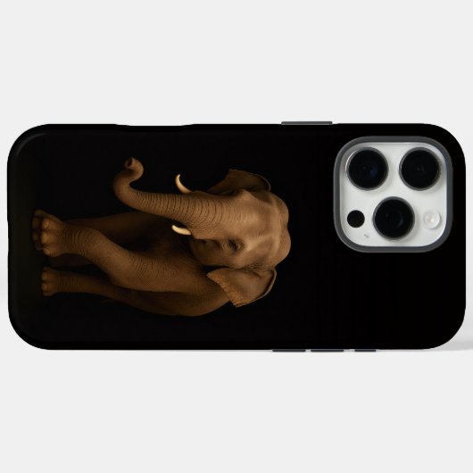 Black 4 Luxe iPhone 16 Pro Max, Indian Elephant Case-Mate iPhoneケース (裏面 (横))