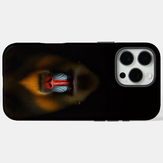 Black 4 Luxe iPhone 16 Pro Max, Mandrill Monkey Case-Mate iPhoneケース (裏面 (横))