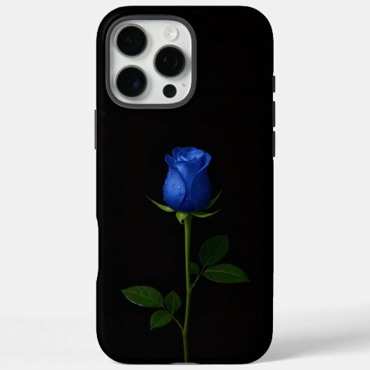 Black 4 Luxe iPhone 16 Pro Max, Midnight Blue Rose Case-Mate iPhoneケース (裏面)