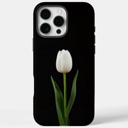 Black 4 Luxe iPhone 16 Pro Max, Pearl White Tulip Case-Mate iPhoneケース (裏面)