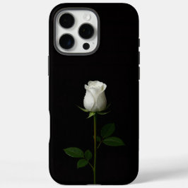 Black 4 Luxe iPhone 16 Pro Max, Pure White Rose iPhone 16 Pro Maxケース