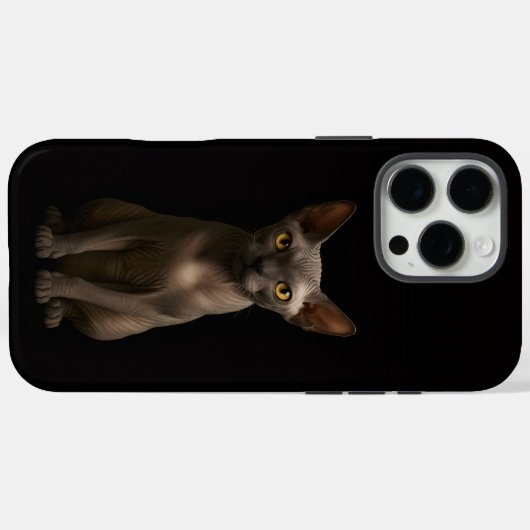 Black 4 Luxe iPhone 16 Pro Max, Sphynx Cat Case-Mate iPhoneケース (裏面 (横))