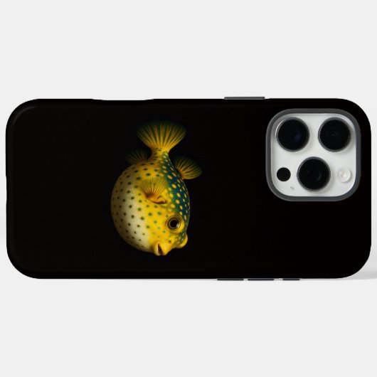 Black 4 Luxe iPhone 16 Pro Max, Yellow Putterfish Case-Mate iPhoneケース (裏面 (横))