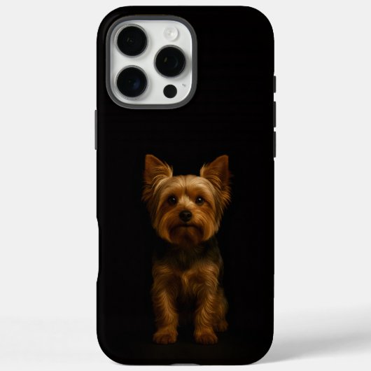Black 4 Luxe iPhone 16 Pro Max, Yorkshire Terrier Case-Mate iPhoneケース (裏面)