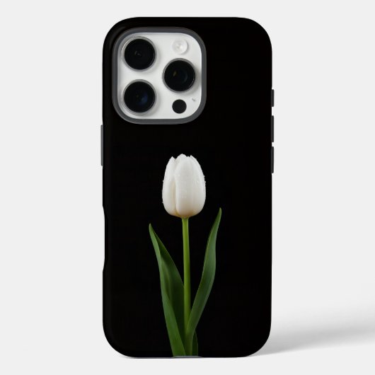 Black 4 Luxe iPhone 16 Pro, Pearl White Tulip Case-Mate iPhoneケース (裏面)