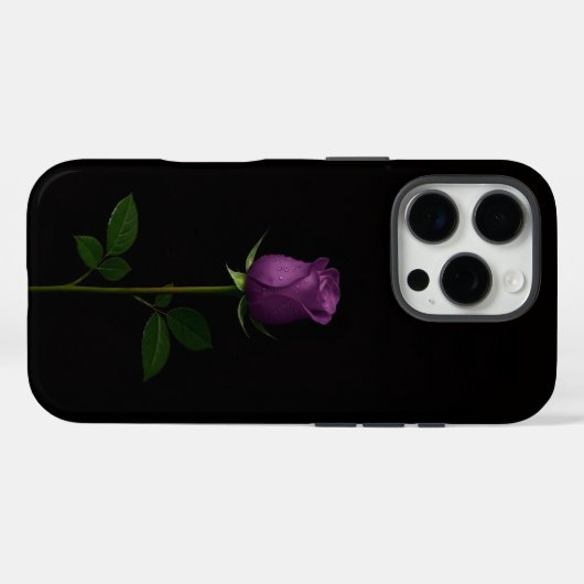 Black 4 Luxe iPhone 16 Pro, Royal Violet Rose Case-Mate iPhoneケース (裏面 (横))