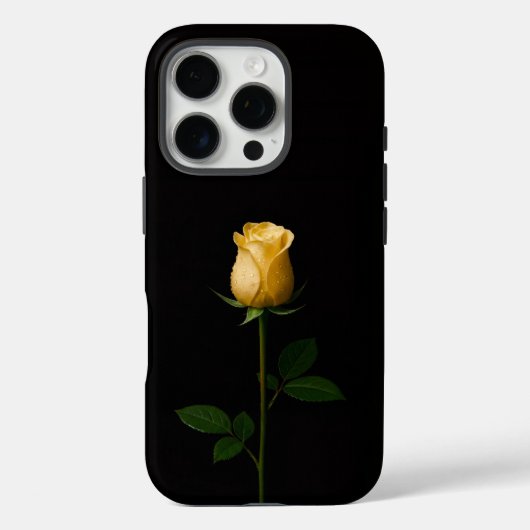 Black 4 Luxe iPhone 16 Pro, Sunlit Yellow Rose Case-Mate iPhoneケース (裏面)