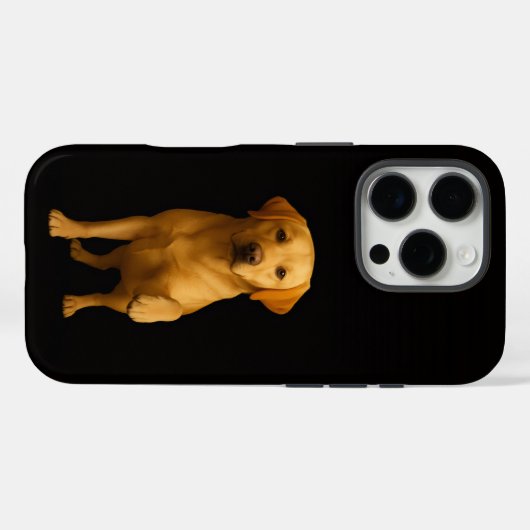 Black 4 Luxe iPhone 16 Pro, Tender Labrador Case-Mate iPhoneケース (裏面 (横))